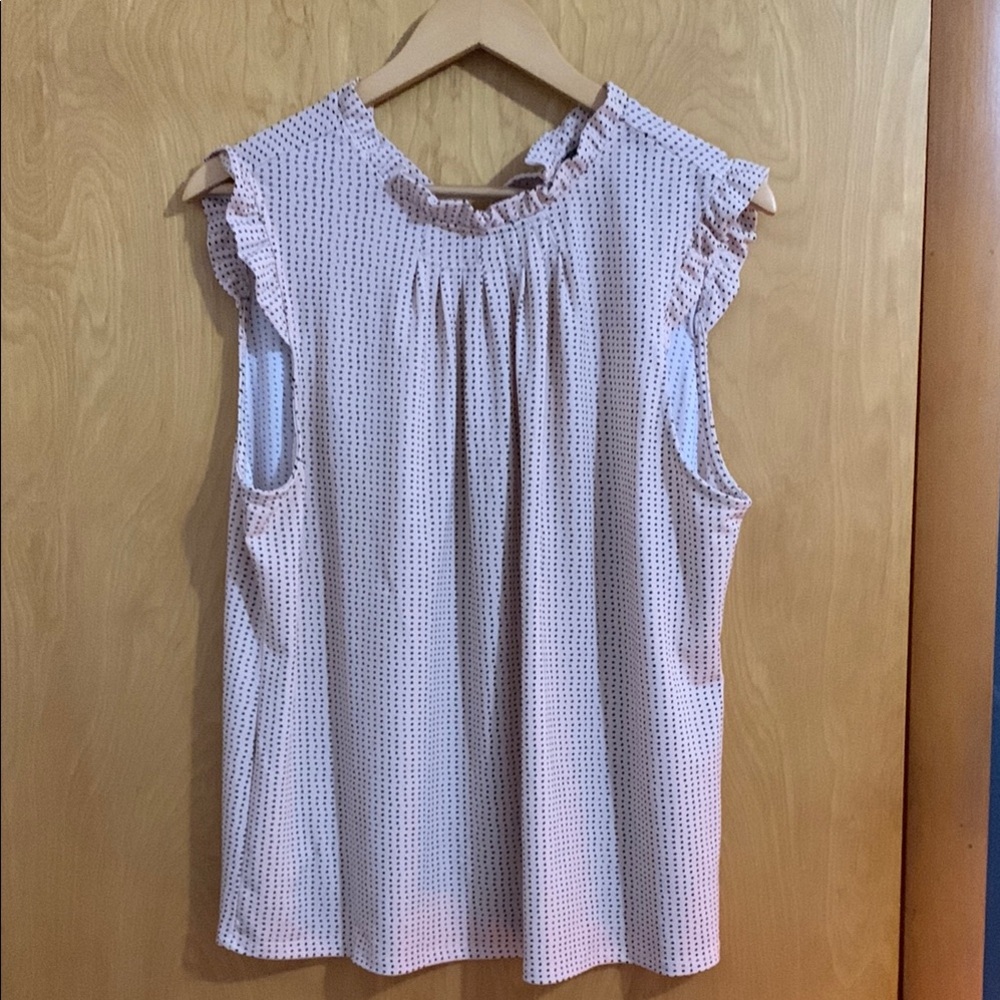 Sleeveless Ruffle Blouse - Pink